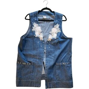 Cactus Vintage Blue Denim Fabric Size Large